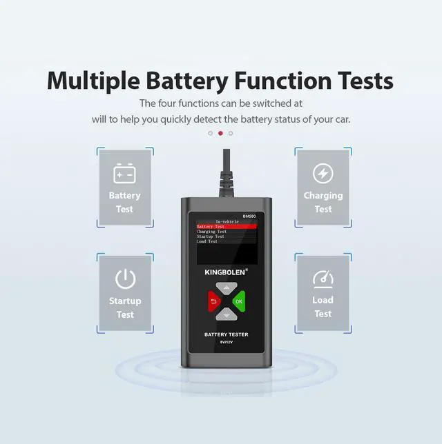 Alt view image 2 of 7 - 6V/12V Car Battery Tester, Analyzer, Battery Tester, Test Instrument