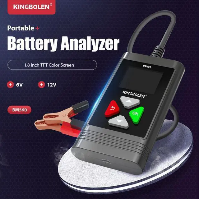 Alt view image 3 of 7 - Automobile battery analyzer, battery detector, multilingual battery detector, 6V/12V, multilingual