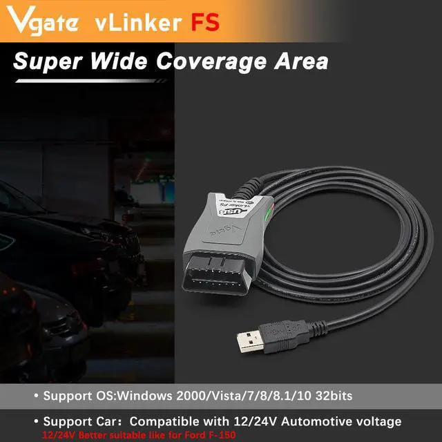 Alt view image 4 of 7 - Vgate Vlinker FS ELM327 USB OBD2 Car Diagnostic Tool for Ford FORScan OBD2 Automotive Scanner MS/HS CAN for Mazda PK OBDLink EX