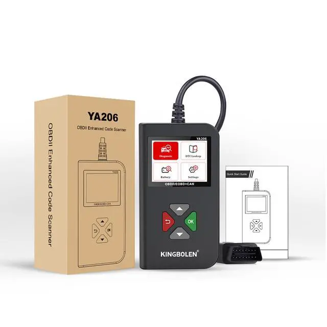 Alt view image 3 of 6 - OBD2 vehicle diagnostic tool, YA206 vehicle fault detector, battery tester, multi-function reading card