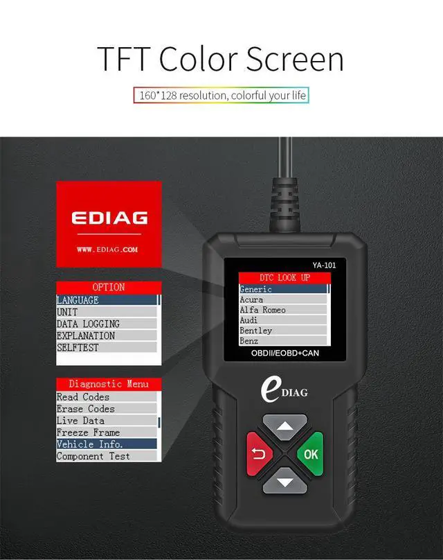 Alt view image 7 of 7 - CR3001 model YA-101 OBD2 automotive engine fault reading card diagnostic instrument OBD detector version
