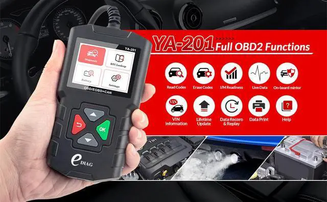 Alt view image 2 of 7 - CR3001 model YA-201OBD2 vehicle fault diagnosis card battery detector