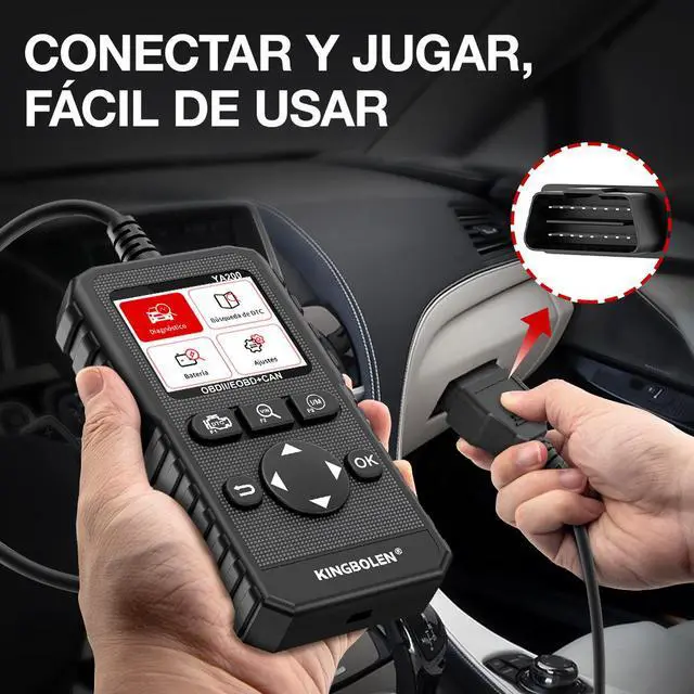 Alt view image 5 of 7 - OBD2 automotive engine system diagnostic tool for detecting OBD compliance in multiple languages