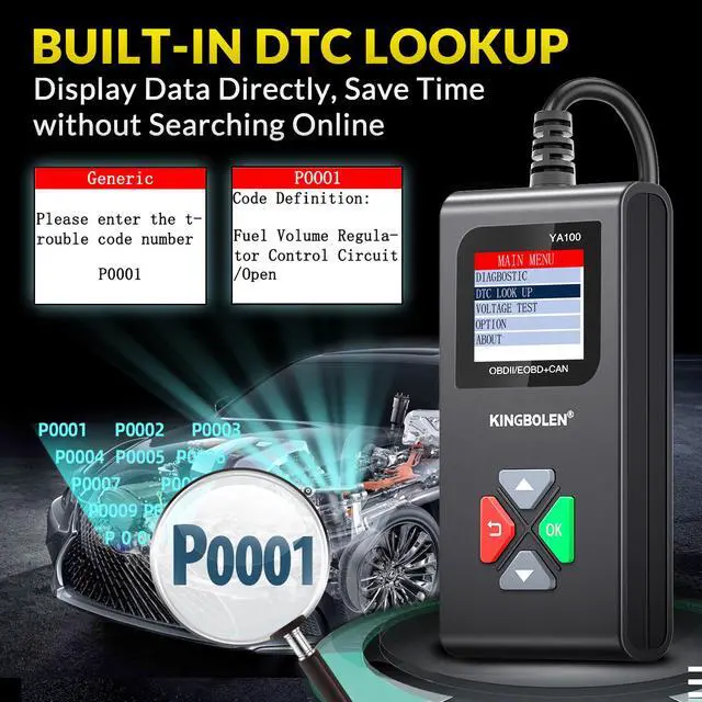 Alt view image 3 of 7 - New model automotive engine fault diagnosis instrument OBD2 car fault code reading card YA100 multi-language