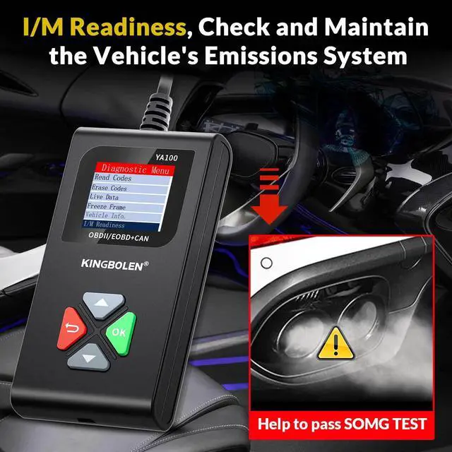 Alt view image 4 of 7 - New model automotive engine fault diagnosis instrument OBD2 car fault code reading card YA100 multi-language