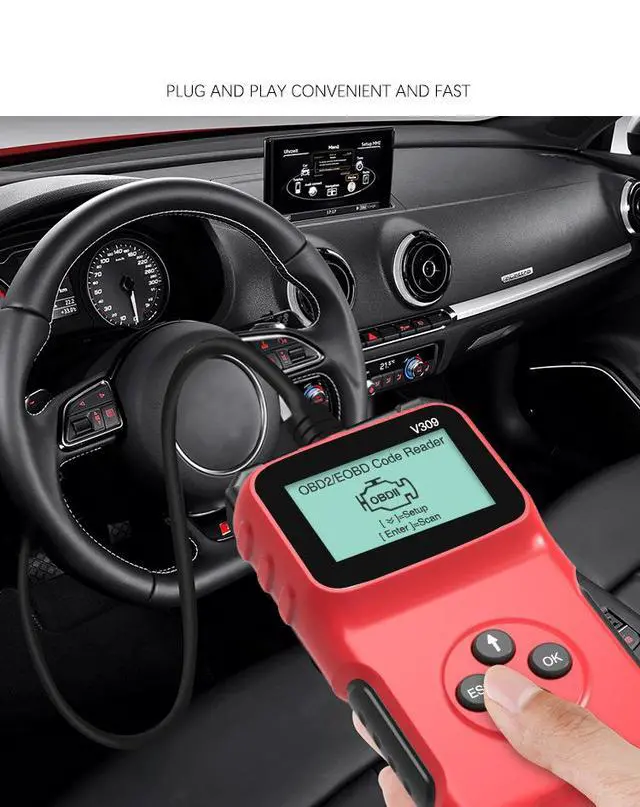 Alt view image 4 of 4 - OBD automotive fault detector, ELM327 OBD2 vehicle diagnostic tool, code reading card