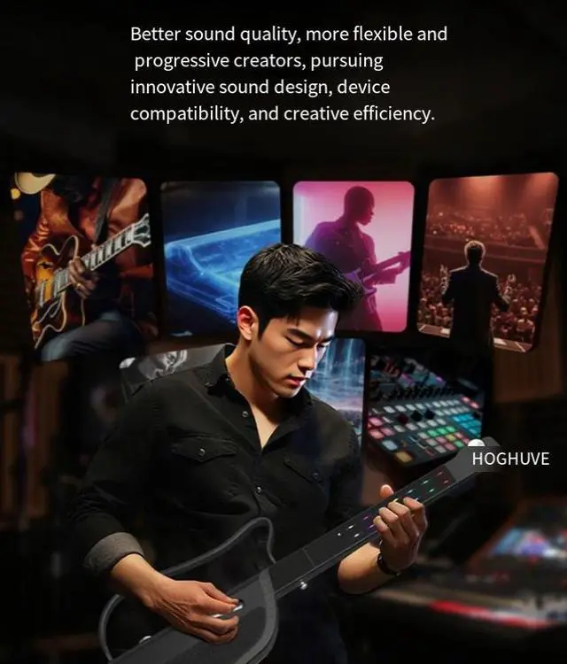 Alt view image 6 of 6 - JT01 Acoustic-less Guitar Integrates Accompaniment Intelligent Electric Guitar Automatic Tuning Singing and Harmonizing Without Strings