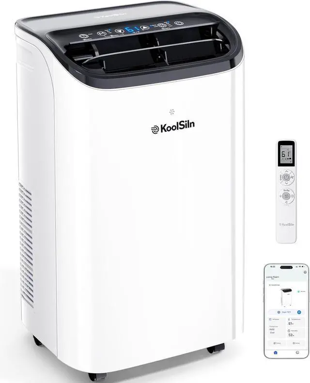 Main image of 16,000 BTU Inverter Portable Air Conditioner, Cools Up to 800 Sq.Ft, Auto-Evaporation, Low Noise AC Unit with APP & Remote Control for Large Room, Office, Garage, White