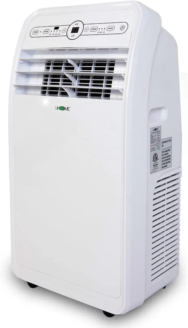 Main image of Uhome 12000 BTU Portable Air Conditioner w/Heater up to 450 Sq. Ft, Ac Heater Combo Window Unit, Portable AC Unit with Dehumidifier & Fan, Cools & Heats,Remote Control and Window Kit Included,White