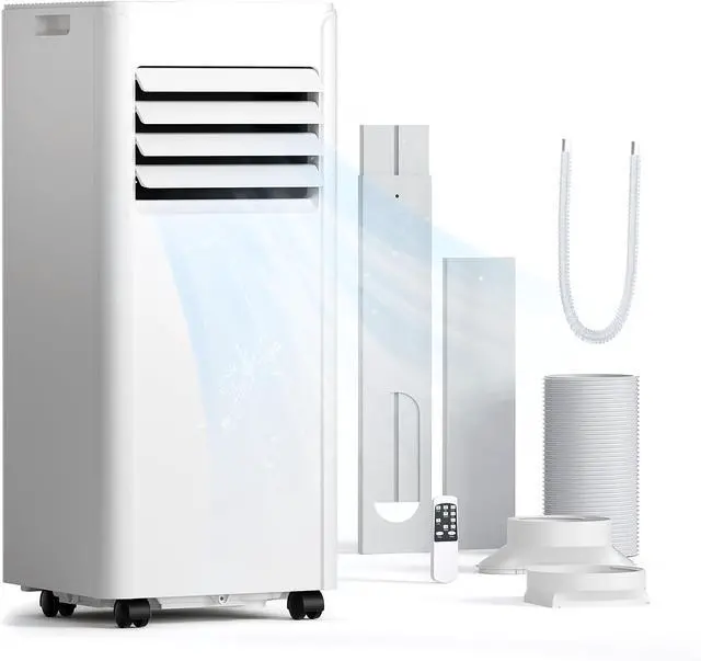 Main image of 10000 BTU Portable Air Conditioner, 4-in-1 Cools 450 Sq.Ft, Quiet AC with Fan & Dehumidifier, LED Display, Remote, 24H Timer, Portable AC Units with Window Kit, for Bedroom/Office/Dorms