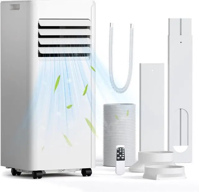 Main image of 10,000 BTU Portable Air Conditioner, Cools Up to 450 Sq. Ft., 5-in-1 Quiet Portable AC Units with Remote Control, LED Display, 24H Timer, Sleep Mode, Window Kits for Bedroom, Office, Apartment