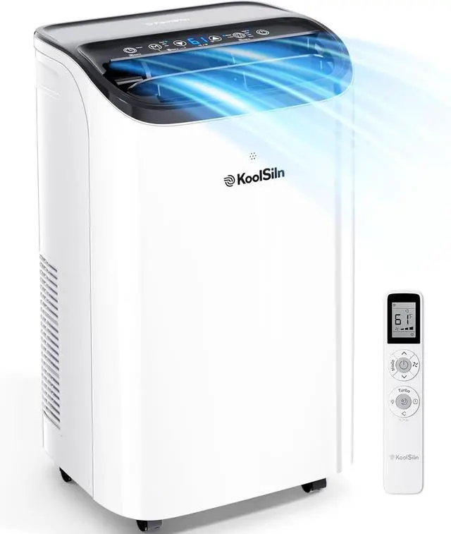Main image of 14,000 BTU Portable Air Conditioner Cools Up to 700 Sq.Ft, Auto-Evaporation Low Noise Portable AC Unit with Remote Control for Large Room, Office, Garage, White