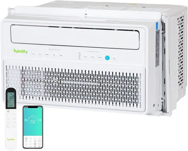 Main image of Hykolity 10,000 BTU Smart Inverter Window Air Conditioner WiFi Enabled, Ultra Quiet & Energy Efficient AC Unit, Cools 450 Sq.Ft, with Remote, Cool/Fan/Dry/Auto/Sleep Modes & 24H Timer