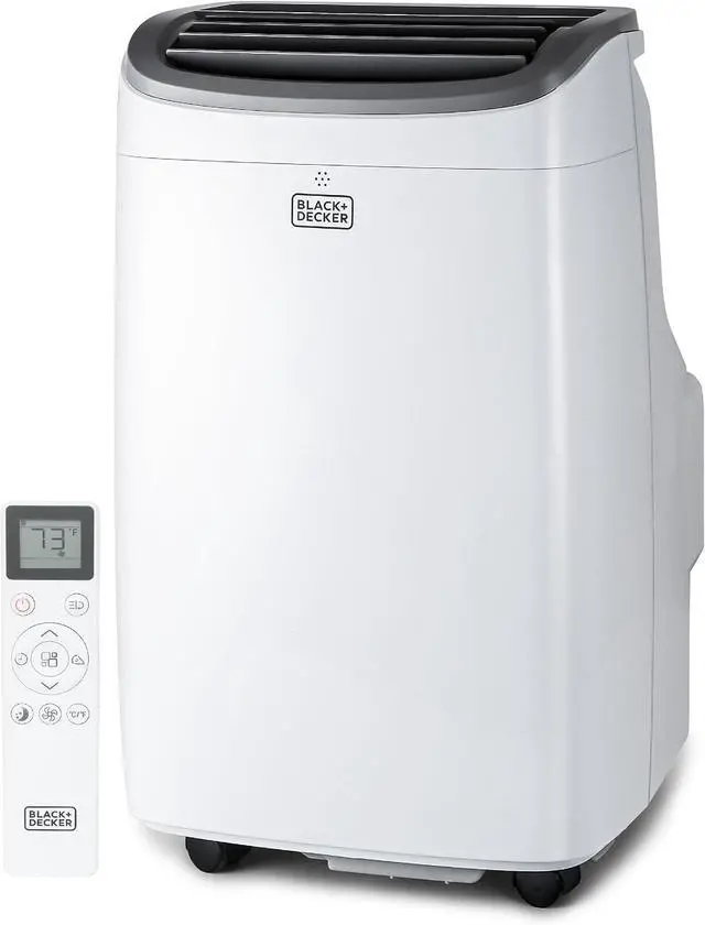 Main image of BLACK+DECKER Portable Air Conditioner, 9,000 BTU, BPACT08WT, White | 9,000 BTU ASHRAE 128 (5,300 BTU SACC) for Rooms up to 400 Sq. Ft., Portable AC with Follow Me Remote Control and Window Kit