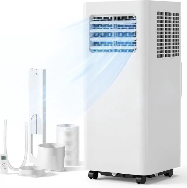 Main image of Feelfunn 8000 BTU Portable Air Conditioner, 3-in-1 Cools 350 Sq.Ft, Quiet AC with Fan & Dehumidifier, LED Display, Remote, 24H Timer, Window Kit, for Bedroom/Office/Dorms
