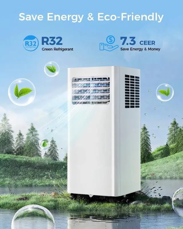 Alt view image 7 of 7 - Feelfunn 12,000 BTU Portable Air Conditioners - 3-in-1 Portable AC Unit Cools Up to 600 Sq.Ft., with App/Wifi/Remote Control, Dehumidifier & Fan Modes, Window Mounting Kit, Ideal for Bedroom, Dorms