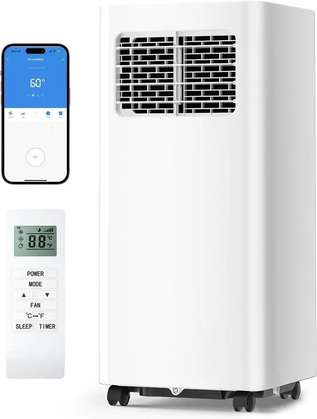 Main image of Feelfunn 14,000 BTU Portable Air Conditioners - 3-in-1 Portable AC Unit Cools Up to 750 Sq.Ft., with App/Wifi/Remote Control, Dehumidifier & Fan Modes, Window Mounting Kit, Ideal for Bedroom, Dorms