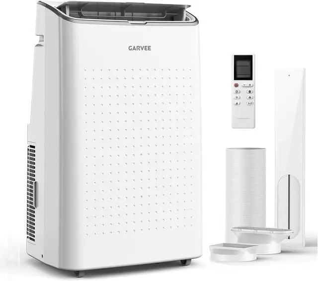 Main image of Garvee 15000 BTU Portable AC 3-in-1 Cooling, Dehumidifying & Fan for Rooms Up to 850 Sq. Ft | Ultra-Quiet Sleep Mode | Energy-Saving 24-Hr Timer | Includes Remote & Full Window Kit, 115V