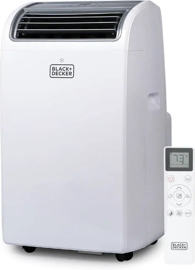 Main image of BLACK+DECKER Portable Air Conditioner,14,000 BTU Cooling, 12,000 BTU Heating for Rooms up to 700 Sq. Ft., Smart AC Unit with Follow Me Remote, BPACT14HWT, White