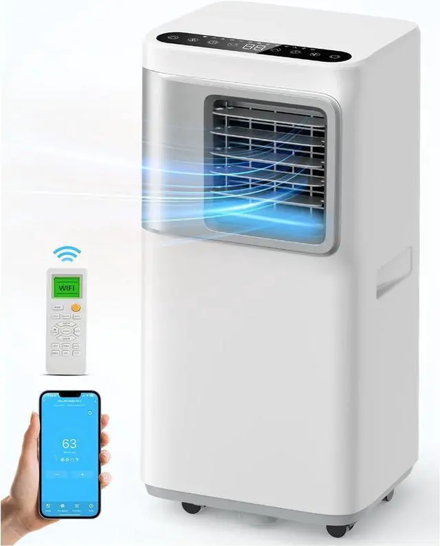 Main image of 16000 BTU Portable Air Conditioners for Large Room up to 730 sq.ft 5-in-1 Smart AC Unit with WiFi APP/Remote Control, Fast Cooling, Dehumidifier, Quiet Sleep Mode, Window Kit Included