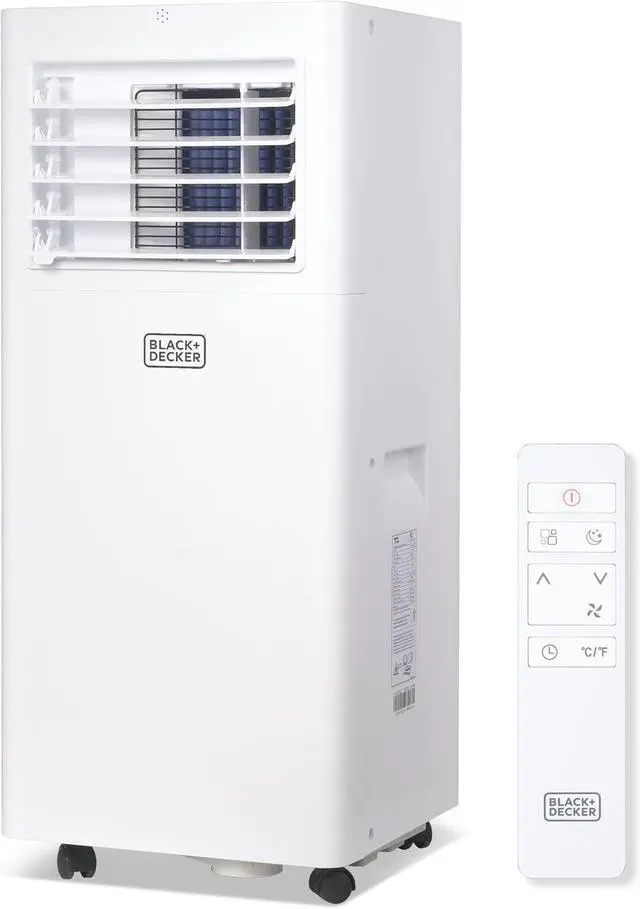 Main image of BLACK+DECKER Portable Air Conditioner, 8,500 BTU (5,100 BTU SACC) for Rooms Up To 350 Sq. Ft., Portable AC with Full Function Remote Control & Window Kit, BPACT05SM, White