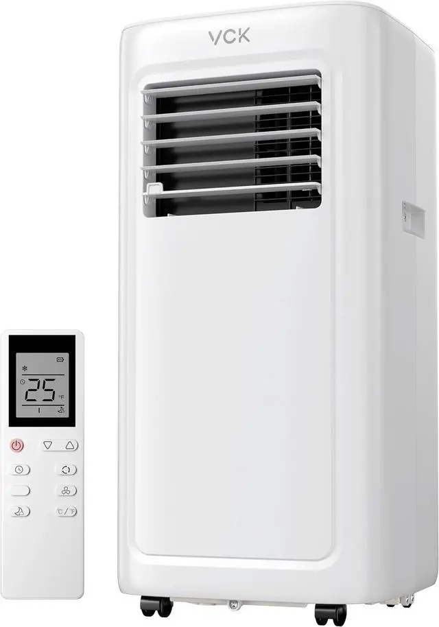 Main image of VCK 42dB Ultra-Quiet 8000 BTU Portable AC Unit - 4-in-1 Air Conditioner with Dehumidifier Mode & Turbo Fan, Cools 350 Sq.Ft Spaces, Smart LED Display, Sleep Function, Includes Window Mount Kit White