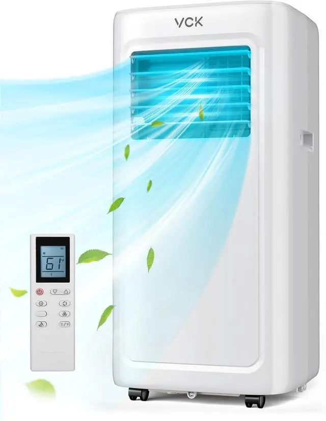 Main image of 8000 BTU Portable Air Conditioner - 4-in-1 AC Unit with Dehumidifier, Fan, and Remote Control, Cools Rooms up to 350 Sq.Ft, 42dB Quiet, 24H Timer, LED Display, Window Kit Included