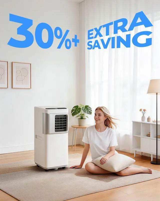 Alt view image 3 of 7 - 16000 BTU Portable Air Conditioners for Large Room up to 730 sq.ft 5-in-1 Smart AC Unit with WiFi APP/Remote Control, Fast Cooling, Dehumidifier, Quiet Sleep Mode, Window Kit Included