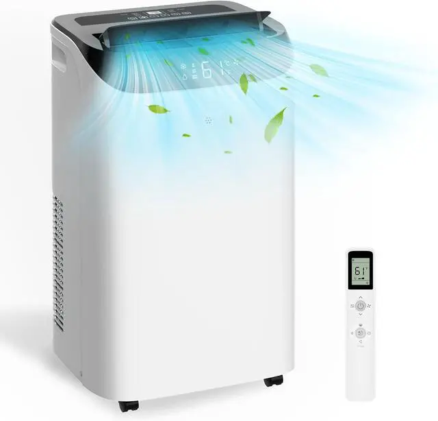 Main image of 14,000 BTU Portable Air Conditioner Cools Up to 700 Sq.Ft, 3-IN-1 Energy Efficient Portable AC Unit with Remote Control & Installation Kits for Large Room, Campervan, Office, Temporary Space