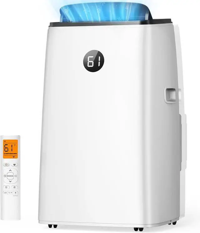 Main image of 14000 BTU Portable Air Conditioner for Large Room up to 700 Sq. Ft, 3-in-1 Self-Evaporating AC with Fan & Dehumidifier, Floor Standing Portable AC Unit with Remote Control, Auto Swing, White