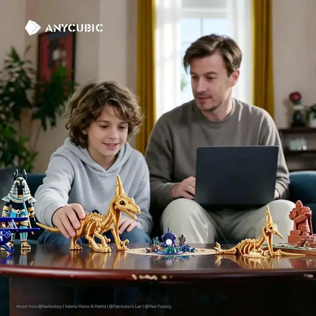Alt view image 2 of 7 - Anycubic Kobra X Multicolor 3D Printer, Easy Setup with Native 4-Color Printing Up 19 Color, 600mm/s Fast 3D Printing, AI Camera, Quiet 45dB, 260mm³, FDM for Kids Beginners Family Makers Professional
