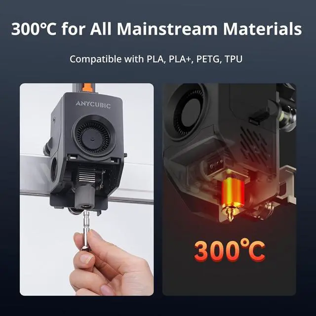 Alt view image 5 of 7 - Anycubic Kobra 3 Max 3D Printer Only, Support Multicolor Needs ACE Pro, 600mm/s High-Speed Printing Large Build Volume 420x420x500mm Auto Leveling & Smart Vibration