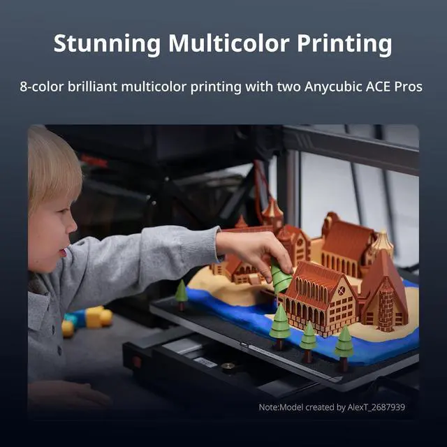 Alt view image 4 of 7 - Anycubic Kobra 3 Max 3D Printer Only, Support Multicolor Needs ACE Pro, 600mm/s High-Speed Printing Large Build Volume 420x420x500mm Auto Leveling & Smart Vibration