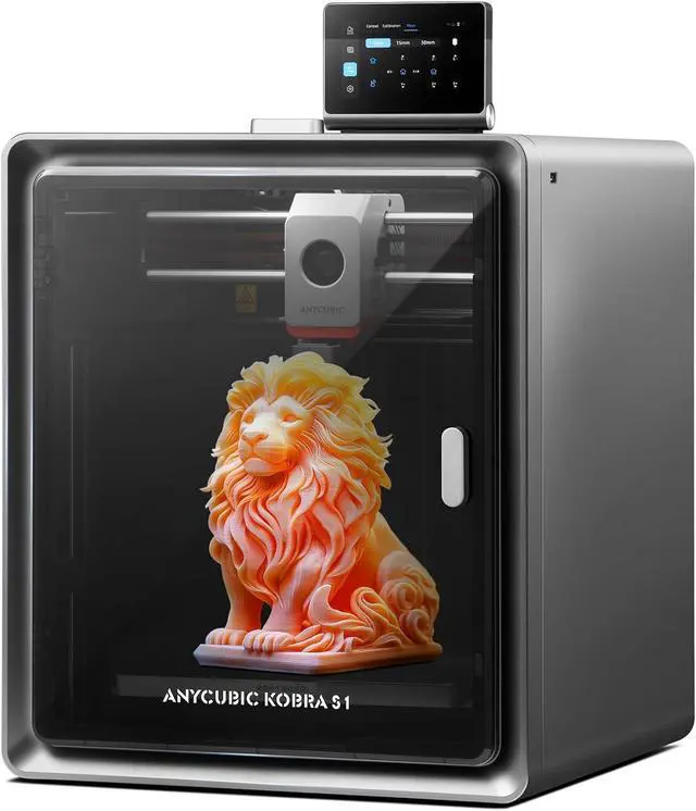 Main image of Anycubic Kobra S1 3D Printer Only, Support Multi Color Printing Needs ACE Pro, Max 600mm/s High Speed High Precision Anycubic App One-Click Printing Ultra-Quiet Printing 250 * 250 * 250mm