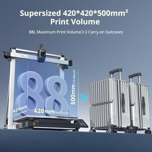 Alt view image 3 of 7 - Bundle Anycubic Kobra 3 Max Combo 3D Printer, Support Multi Color Printing 600mm/s High-Speed Printing, Large Build Volume 420x420x500mm, Auto Leveling & Smart Vibration Compensation PEI Plate