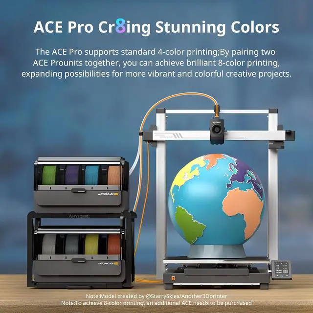 Alt view image 2 of 7 - Bundle Anycubic Kobra 3 Max Combo 3D Printer, Support Multi Color Printing 600mm/s High-Speed Printing, Large Build Volume 420x420x500mm, Auto Leveling & Smart Vibration Compensation PEI Plate