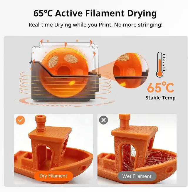 Alt view image 3 of 7 - Anycubic Kobra 4 Combo 3D Printer with ACE 2 Pro, Born with 4 Color Multicolor Printing, 260x260x260mm³ Large Volume, Easy Auto Leveling for Hobbyist Beginners