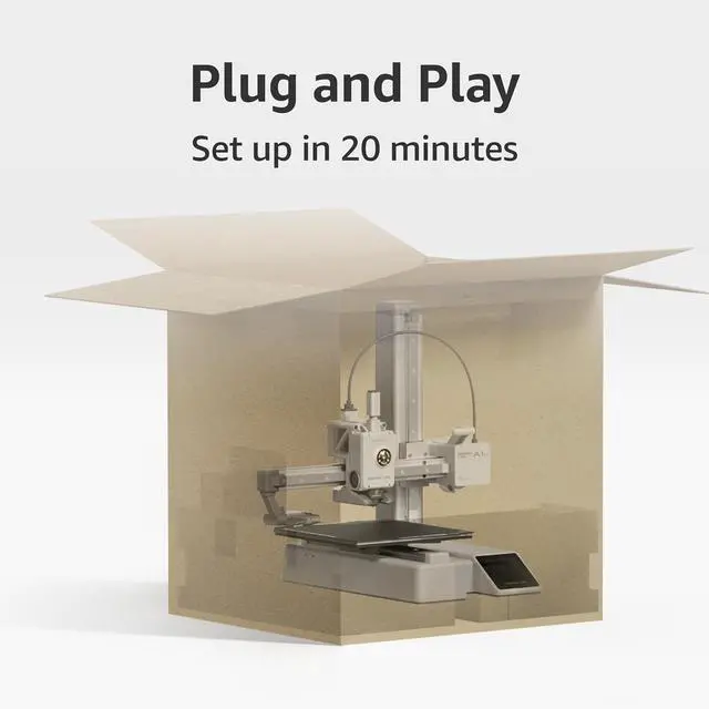 Alt view image 5 of 7 - Bambu Lab A1 Mini Combo, A1 Mini 3D Printer and AMS lite, Support Multi-Color 3D Printing, High Speed & Precision, Full-Auto Calibration & Active Flow Rate Compensation, 48 dB Quiet FDM 3D Printers