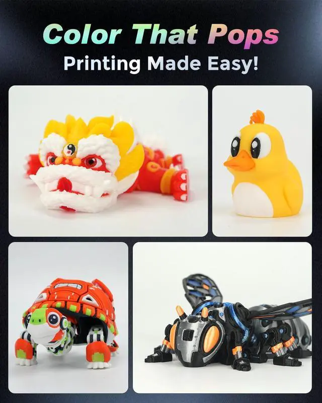 Alt view image 3 of 7 - FLASHFORGE AD5X Multi-Color 3D Printer, CoreXY 600mm/s High-Speed, 1-Click Auto Leveling, 300°C Direct Drive Extruder, 220x220x220mm Build Volume, Ideal for Precision and Efficiency
