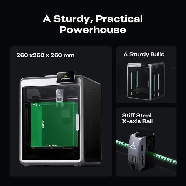 Alt view image 6 of 7 - Creality K2 Combo (A) 3D Printer, Multicolor Printing with CFS, 600mm/s Printing Speed, 95% Pre-Assemble, Smart Al Camera & Auto Leveling, Next-Gen Direct Drive Extruder, Build Volume 260*260*260mm