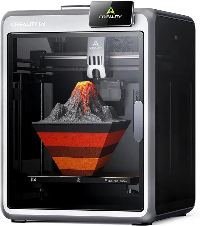 Main image of Creality K2 3D Printer, Multicolor Printing Need CFS, Max 600mm/s Printing Speed, Smart Auto Leveling & Al Camera, Next-Gen Direct Drive Extruder, 95% Pre-Assemble, Build Volume 260 * 260 * 260mm