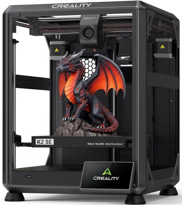 Main image of Creality K2 SE 3D Printer, 500mm/s High-Speed Printing, Support Multi Color 3D Printing Needs CFS, Solid Metal Build, Auto Leveling, Direct Drive Extruder, Quick-Swap Nozzle, 220×215×245mm Print Size