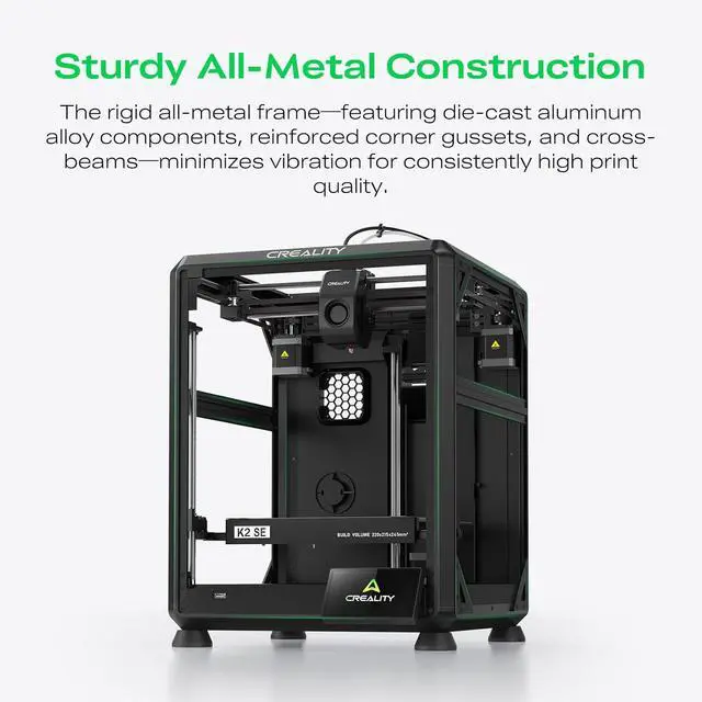 Alt view image 6 of 7 - Creality K2 SE 3D Printer, 500mm/s High-Speed Printing, Support Multi Color 3D Printing Needs CFS, Solid Metal Build, Auto Leveling, Direct Drive Extruder, Quick-Swap Nozzle, 220×215×245mm Print Size