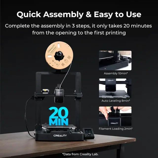 Alt view image 4 of 7 - Creality Ender 3 V3 SE 3D Printer, 250mm/s Faster Print Speed CR Touch Auto Leveling Sprite Direct Extruder Dual Z-Axis Auto Filament Loading Ender 3 Upgrade 3D Printer Print Size 8.66x8.66x9.84 inch