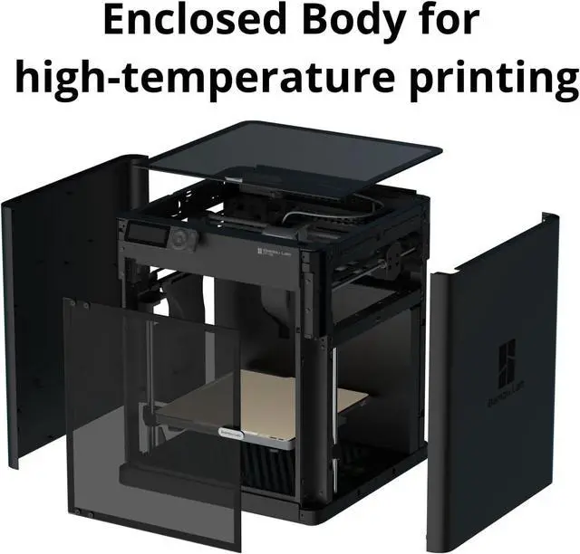 Alt view image 4 of 6 - Bambu Lab P1S 3D Printer, Fully Enclosed, Support Up to 16 Colors/Multi Materials, 500mm/s Fast Printing & High Precision, CoreXY & Auto Bed Leveling, Ready-to-Use FDM 3D Printers Large Print Size