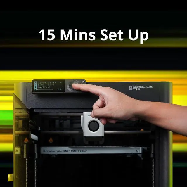Alt view image 2 of 6 - Bambu Lab P1S 3D Printer, Fully Enclosed, Support Up to 16 Colors/Multi Materials, 500mm/s Fast Printing & High Precision, CoreXY & Auto Bed Leveling, Ready-to-Use FDM 3D Printers Large Print Size