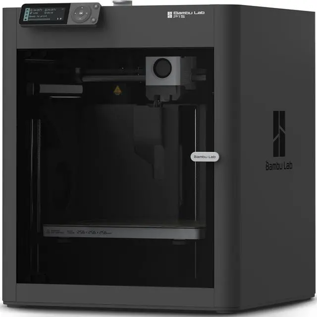 Main image of Bambu Lab P1S 3D Printer, Fully Enclosed, Support Up to 16 Colors/Multi Materials, 500mm/s Fast Printing & High Precision, CoreXY & Auto Bed Leveling, Ready-to-Use FDM 3D Printers Large Print Size