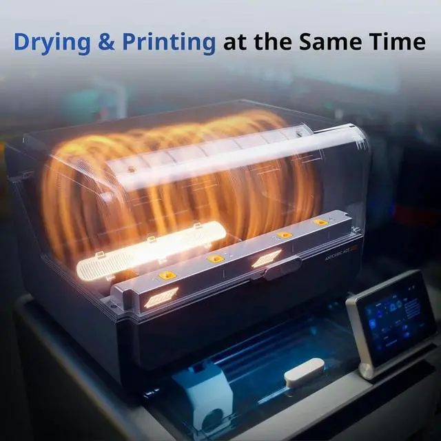 Alt view image 2 of 7 - Anycubic Kobra S1 Combo Multi-Color 3D Printer with Active Filament Drying, 600mm/s High Speed CoreXY 3D Printer, Fully Enclosed & Auto Leveling, 4-Color Printing Bulit-in, Smart APP Control