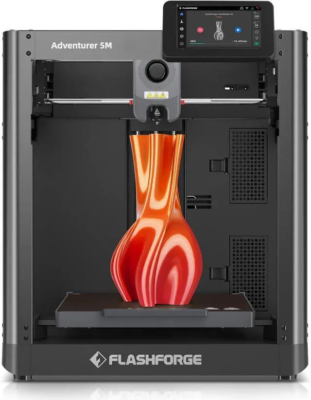 Main image of FLASHFORGE AD5M 3D Printer Fully Auto Calibration Print with 1-Click Max 600mm/s Speed, All-Metal CoreXY Structure Precise Printing, Easy-Maintenance Quick-Swap Nozzle, Print Size 220x220x220mm