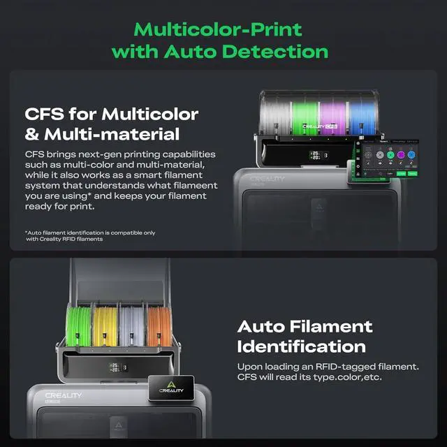 Alt view image 2 of 7 - Creality K2 Pro Combo (A) 3D Printer, Multicolor Color Printing with CFS, 600mm/s High-Speed, Dual AI Camera, Active Chamber Heating, Auto Leveling, Large Build Volume 300×300×300mm